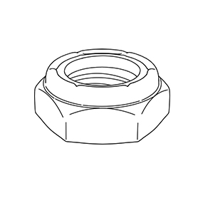 ANSIASME B18.16.6 NTE型六角尼龍嵌入防松薄螺母